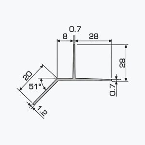 TEMPOLISTEL® A127 Spodný profil priečky – Obrázok 2