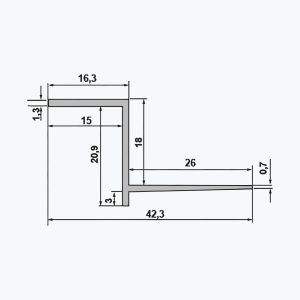 TEMPOLISTEL® B103 Profil pre dutú škáru pre BA 18 – Obrázok 2