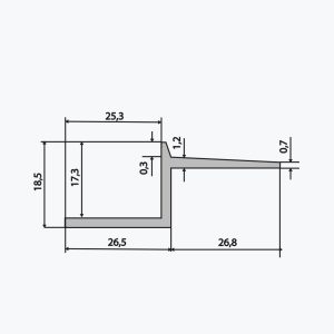 TEMPOLISTEL® B114 Profil pre dutú škáru – Obrázok 2